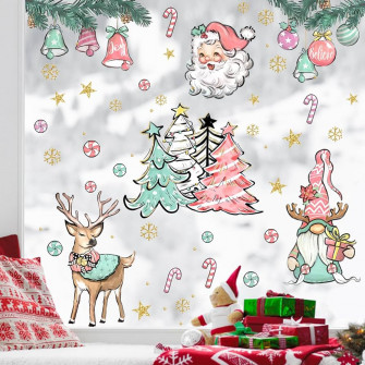 Amazon Yovkky Pcs Pink Christmas Tree Window Clings Xmas