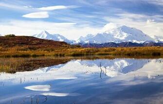 Wallpaper Lake Reflection Alaska Mount Mckinley Denali
