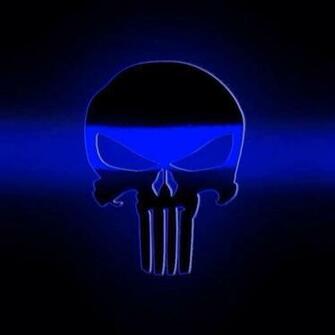 Punisher Thin Blue Line HD Wallpaper For Your Desktop Background Or