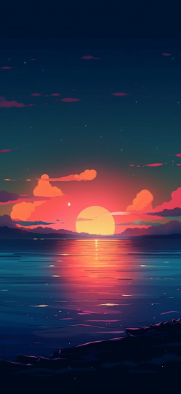 Beautiful Sunset Sea Wallpaper