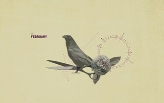 February Desktop Calendar Wallpaper Paper Leaf