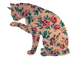 Cat Cute Floral Patter Pattern