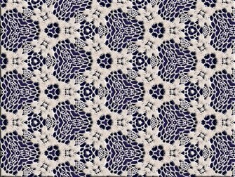 Crafts Delicate Decou Lace Background Fabric Navy White