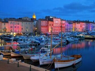 Pink Sunset In The Resort Of Saint Tropez France Wallpaper And