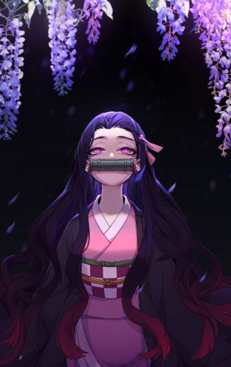Wallpaper Nezuko Kamado Anime Girl Blossom