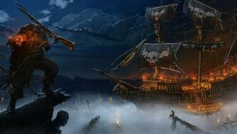 Wallpaper Pirate Ship Fantasy HD Desktop