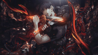 Toji Fushiguro Fire Sword Live Wallpaper