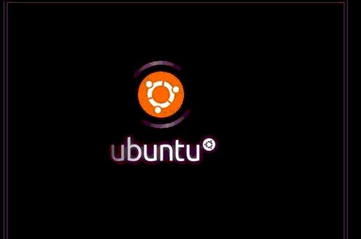 Spinning Ubuntu Logo And The Text With A Moving Fade