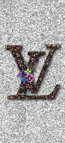 Glitter Louis Vuitton Logo By Tevesmuynerviosa