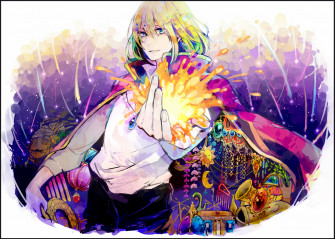 All Male Blonde Hair Blue Eyes Fire Fireworks Howl S Moving