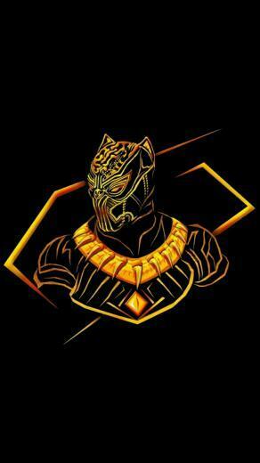 HD Gold Traced Black Panther Wallpaper With Overalls So It