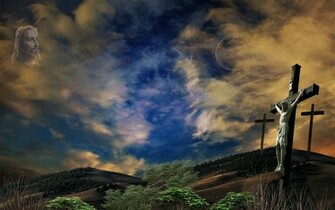 Happy Good Friday Wallpaper Image Cross Evening