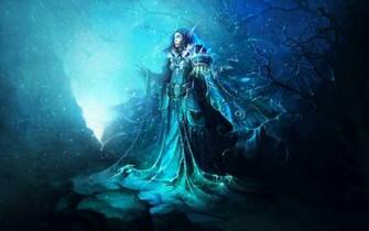 Wallpaper Ice Cold Blue 2d Digital Anime Fantasy Illustrations