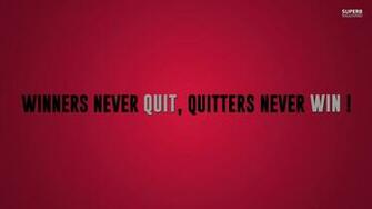 Winners Never Quit Advice Wallpaper