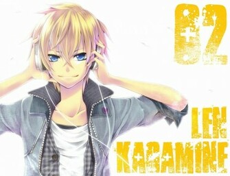 Headphones Vocaloid Kagamine Len Anime Boys Wallpaper