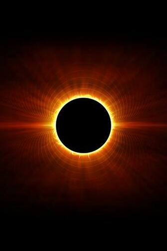 Vector Total Solar Eclipse Wallpaper iPad iPhone HD
