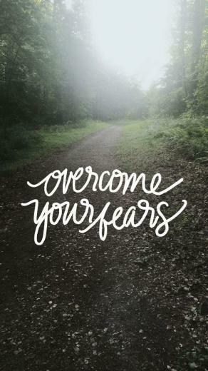 Woodland Path Overcome Fears iPhone Phone Wallpaper