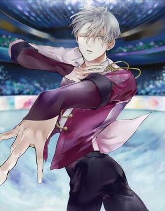 Wallpaper Victor Nikiforov Yuri On Ice White Hair Skating