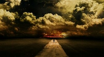 Ufo With Fire Cloud Wallpaper