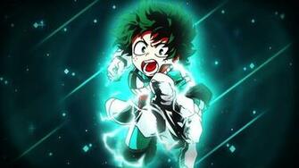 Izuku Midoriya Green Hair Angry Anime Boy Wallpaper Deku