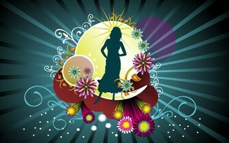 Gypsy Wallpaper Surrounded By Flowers 3d For