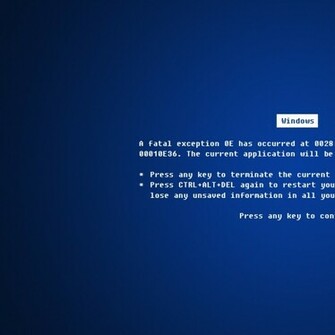 Blue Screen Of Death Windows Wallpaper