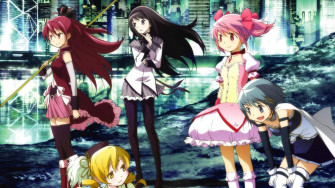 Madoka Magica Characters In City Qgbf6m8chofgtr0i Wallpaper