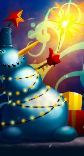 Christmas Snowman Wallpaper Sc iPhone7plus