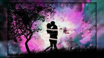 Lovers Kiss Wallpaper