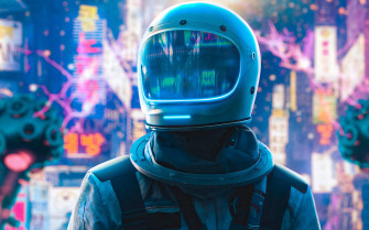 Neon Blue Aesthetic Wallpaper