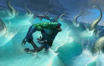 Wallpaper Fish Art Monster Valve Dota Anchor