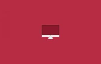 Wallpaper Computer Red Background Color Mac Apple Minimalism