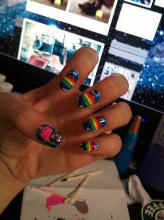 Background Blue Camera Cat Cute Fucking Green Hand Hard Nail
