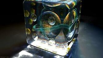 Ice Cube Dimensional Wallpaper 3d Abstarct