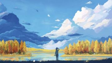 Anime Landscape Nature Fantasy Art Minimalism