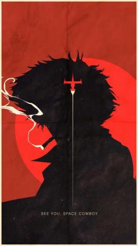 Spike Poster Retouched Cowboy Bebop Anime