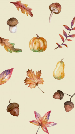Mobile Autumn Minimalist Wallpaper