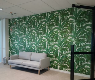 Tropics Leaf Green Natty Polly Wallpaper Australia