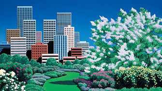 City Garden By Hiroshi Nagai R Wallpaper