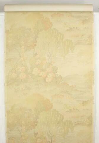 1930s Vintage Wallpaper Scenic Lake Rosie S
