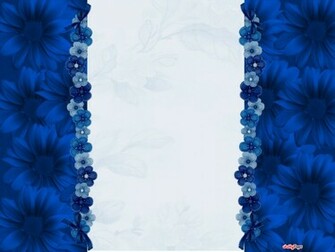Pretty Blue Flowers Ger Layout Template Background Jelly