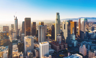 Downtown La At Sunset Remarkable Wall Mural Photowall