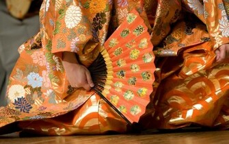 Japanese Wallpaper Kimono And Folding Fan