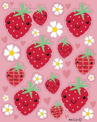 Dangerouslola Strawberry Kawaii Background