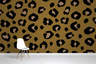Lepoard Print Original Wallpaper Mural Roomset