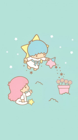 Apoame On Little Twin Stars Bg Hello Kitty Wallpaper