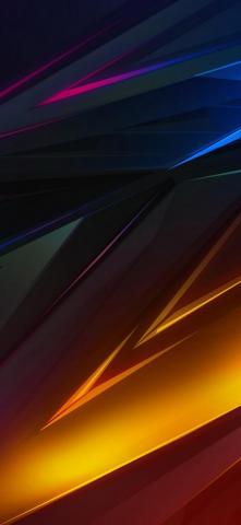 Colorful Dark Abstract Polygon 3d 4k iPhone Pro Max