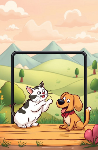 Funny Dual Screen Wallpaper