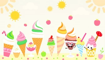 Cartoon Ice Cream Wallpaper