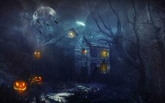 Halloween House Scream Wallpaper Royalwallpaper Biz